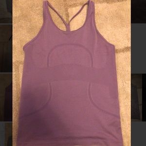 Purple Lululemon swiftly tank top size 8